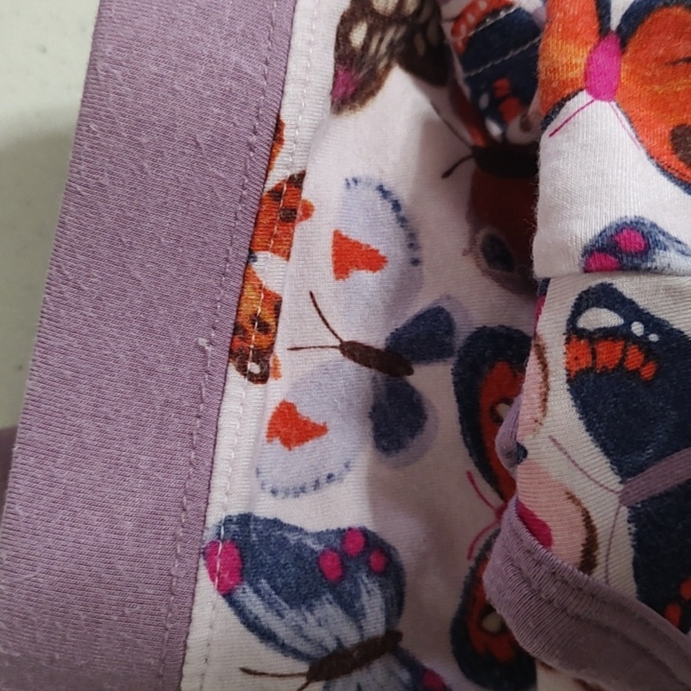 Little Sleepies Butterfly Print Kids Set- Purple and Orange - Picture 8 of 8